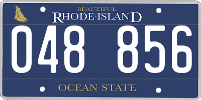 RI license plate 048856