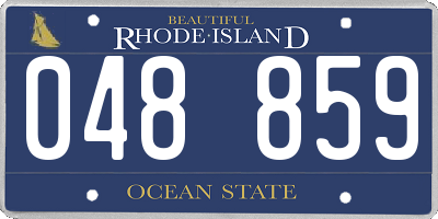 RI license plate 048859