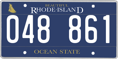 RI license plate 048861