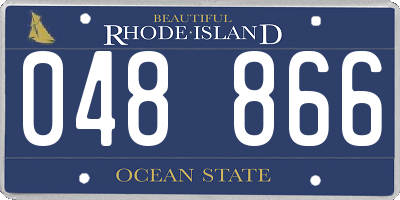 RI license plate 048866