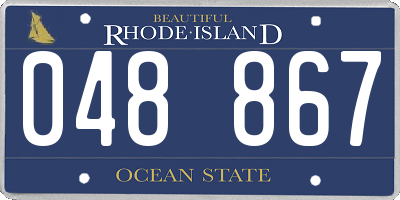 RI license plate 048867