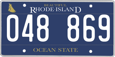 RI license plate 048869