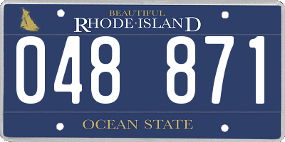 RI license plate 048871