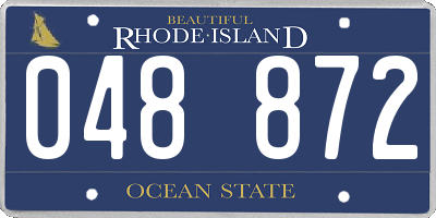 RI license plate 048872