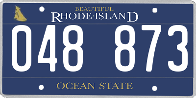 RI license plate 048873