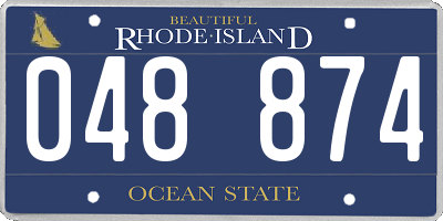 RI license plate 048874