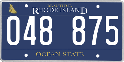 RI license plate 048875