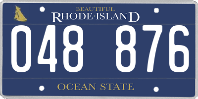 RI license plate 048876