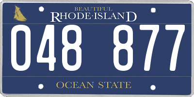 RI license plate 048877