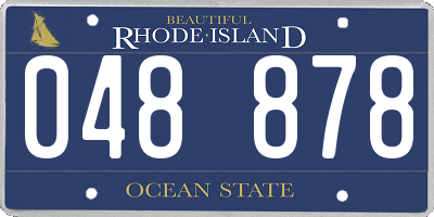 RI license plate 048878