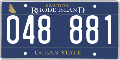 RI license plate 048881