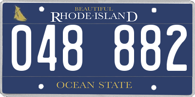 RI license plate 048882
