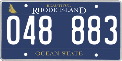 RI license plate 048883