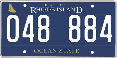 RI license plate 048884