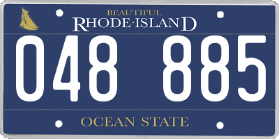 RI license plate 048885