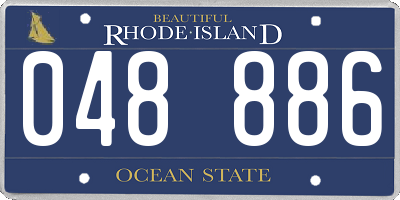 RI license plate 048886
