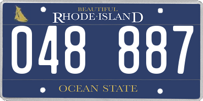 RI license plate 048887