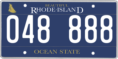 RI license plate 048888
