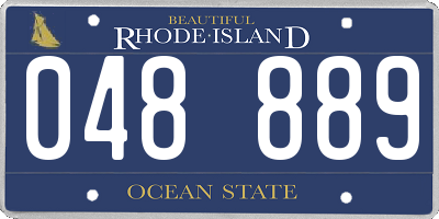 RI license plate 048889