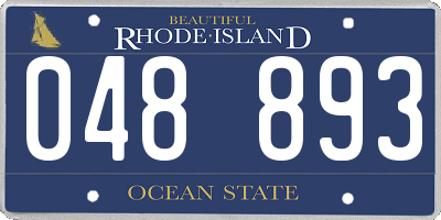 RI license plate 048893