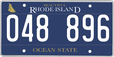 RI license plate 048896