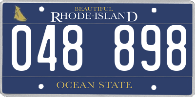 RI license plate 048898