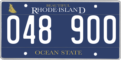 RI license plate 048900