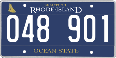 RI license plate 048901