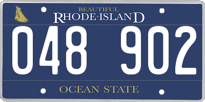 RI license plate 048902