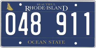 RI license plate 048911