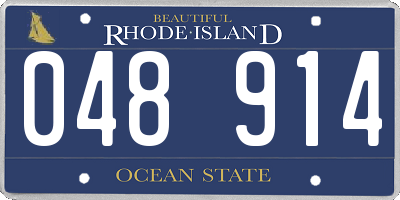 RI license plate 048914