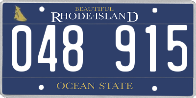 RI license plate 048915