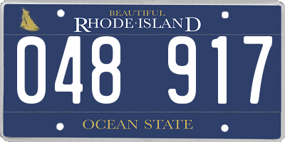 RI license plate 048917