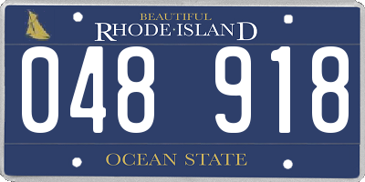 RI license plate 048918