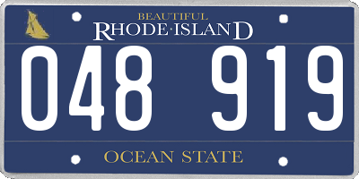 RI license plate 048919