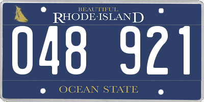 RI license plate 048921