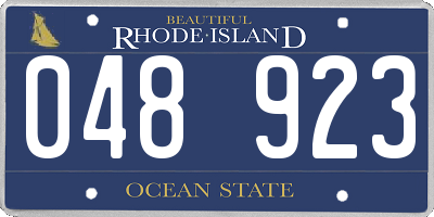 RI license plate 048923