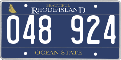RI license plate 048924