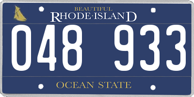 RI license plate 048933