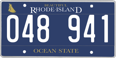 RI license plate 048941