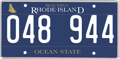 RI license plate 048944