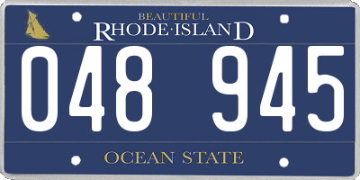 RI license plate 048945