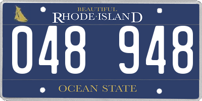 RI license plate 048948