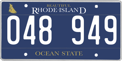 RI license plate 048949