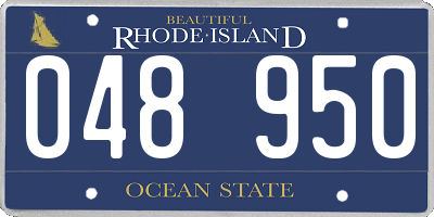 RI license plate 048950