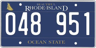 RI license plate 048951