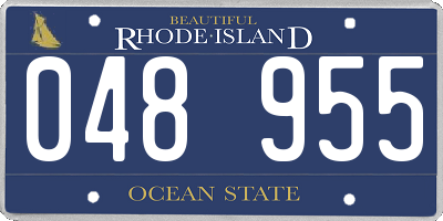 RI license plate 048955
