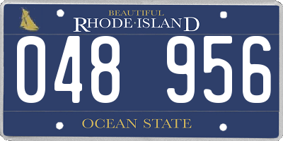RI license plate 048956