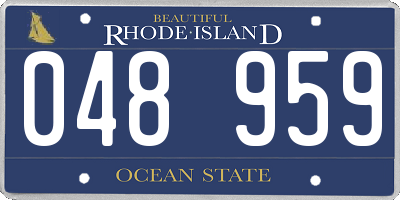 RI license plate 048959