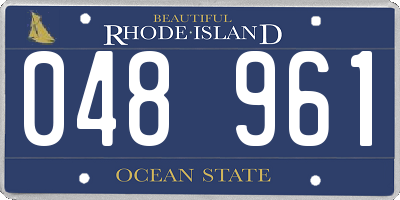 RI license plate 048961